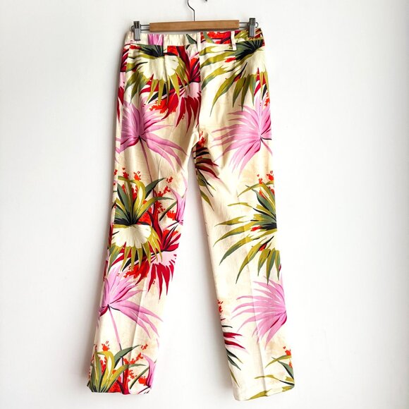 Etro Tropical Print Slim Fit Classic Vacation Miami Theme Pants 40/S - Picture 6 of 6